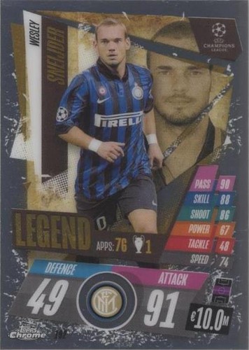 Topps Chrome Sneijder スナイデル 直筆サインカード Yahoo!オークション -「ヴェスレイ・スナイデル」(シングル