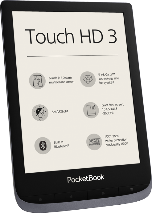 Pocketbook Touch HD 3 metallic grey Silber Grau  Brandneu Blitzversand mit DHL