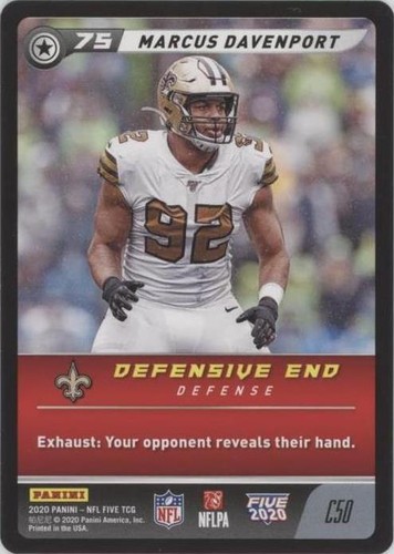 2020 Panini NFL Five TCG Marcus Davenport #C50