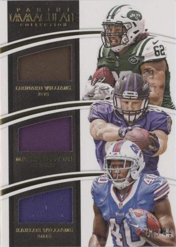 2015 Panini Immaculate Collection Karlos Williams Leonard Williams Maxx Williams #ITJ-WWW