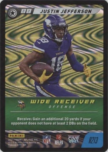 Justin Fields rated rookie サイン NFL カード 2021 NFL Five TCG Football Justin Fields Rookie Card #73