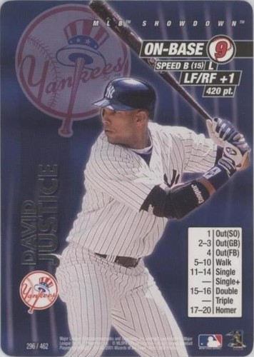 2001 MLB Showdown - David Justice #296