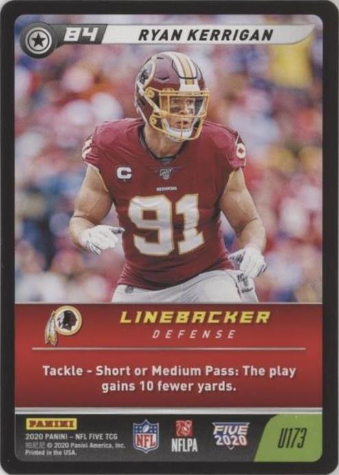 2020 Panini NFL Five TCG Ryan Kerrigan #U173