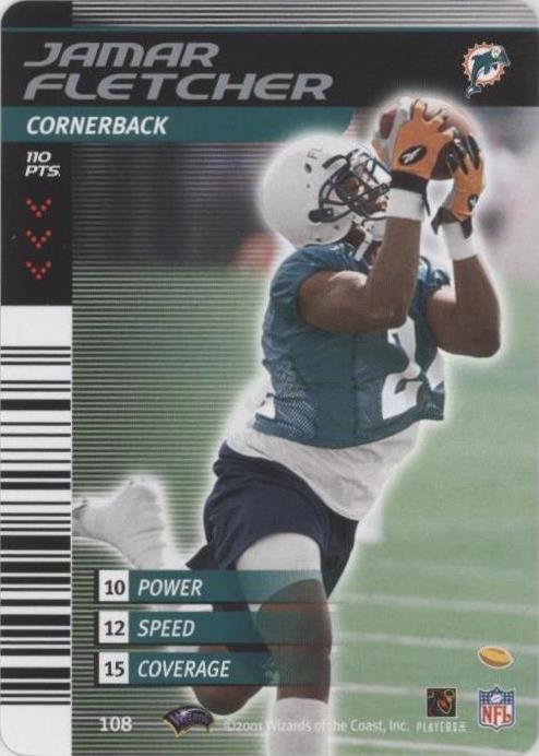 2001-02 NFL Showdown 1st & Goal Jamar Fletcher #108