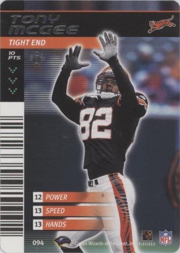 2001-02 NFL Showdown 1st Edition Tony McGee #094