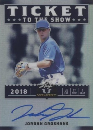 2018 Leaf Valiant - Jordan Groshans #TS-JG1