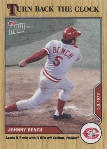 2020 Topps Now Turn Back the Clock - Johnny Bench #40