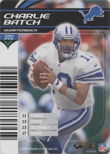 2002-03 NFL Showdown Charlie Batch #109