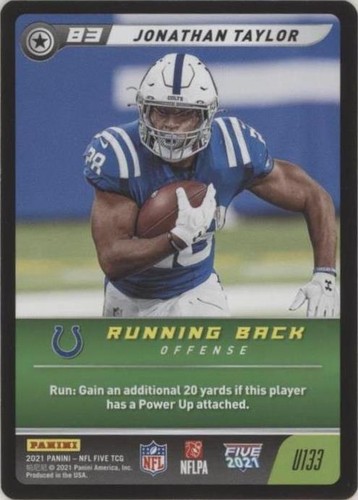 2021 Panini NFL Five TCG Jonathan Taylor #U133
