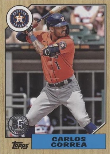 シングルカード Topps - topps carlos correa 1987 relic card 2022 Topps Series 1 CARLOS CORREA 1987 Topps Baseball Relic