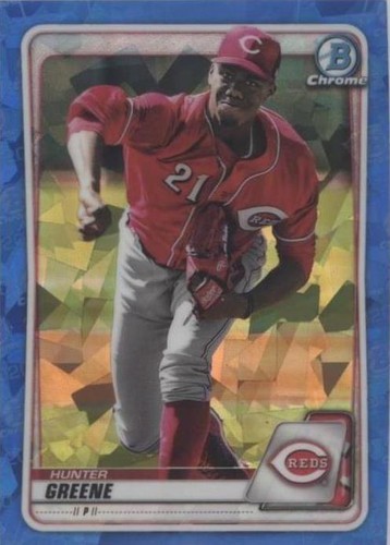 2021 Bowman Chrome Hunter Greene Black White Mini Diamond
