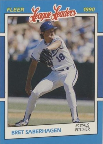 1990 Fleer Baseball's League Leaders - Bret Saberhagen #32