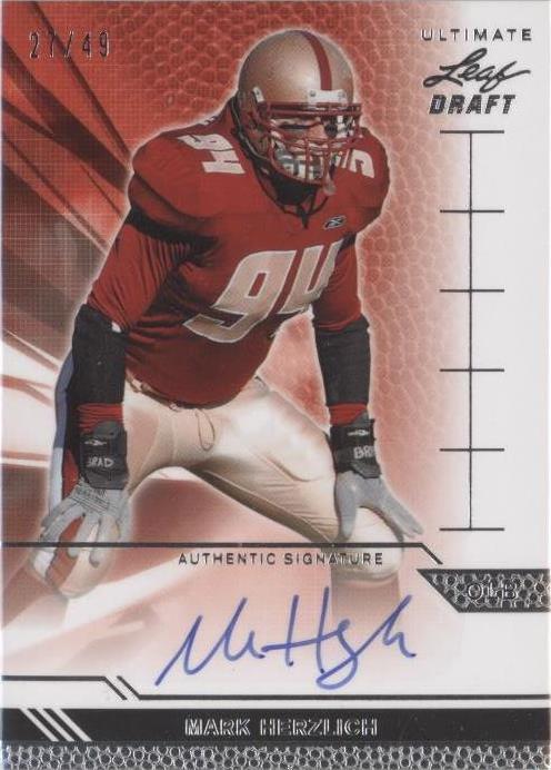 2011 Leaf Ultimate Draft Mark Herzlich #U-MH1
