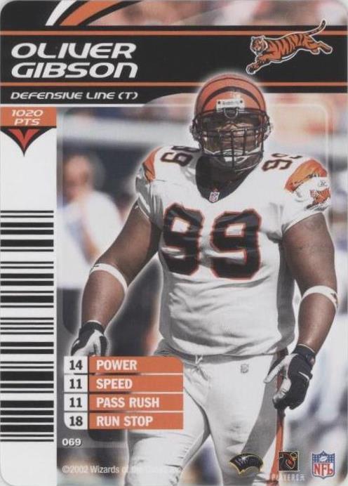 2002-03 NFL Showdown Oliver Gibson #069
