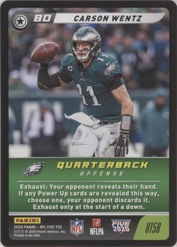 2020 Panini NFL Five TCG Carson Wentz #U158