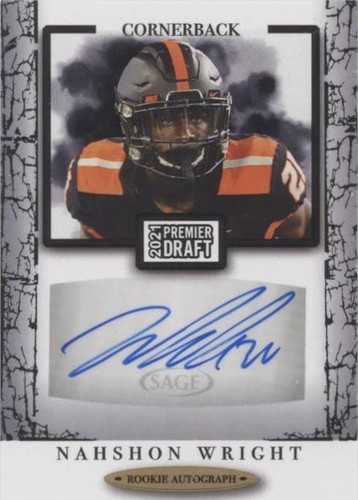 2021 Sage Premier Draft Nahshon Wright #A39