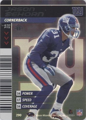2001-02 NFL Showdown 1st Edition Jason Sehorn #290