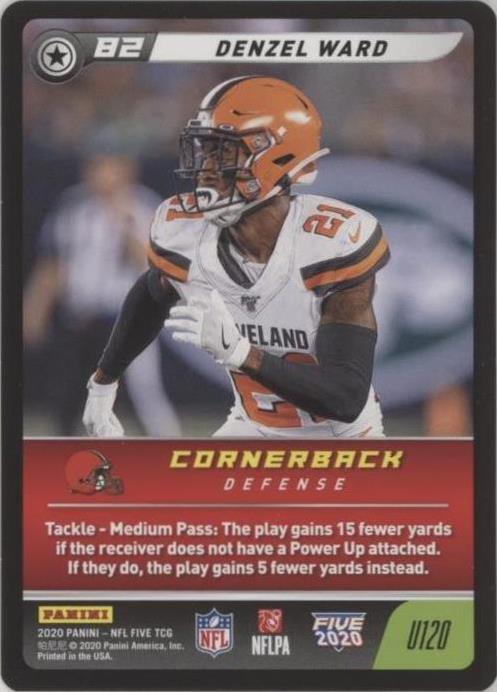 2020 Panini NFL Five TCG Denzel Ward #U120