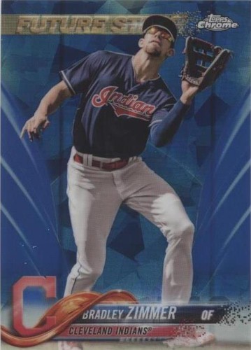 2018 Topps Heritage Hot Box Chrome Purple Refractor Bradley Zimmer