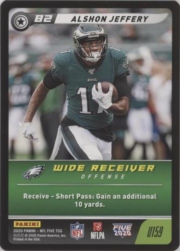 2020 Panini NFL Five TCG Alshon Jeffery #U159