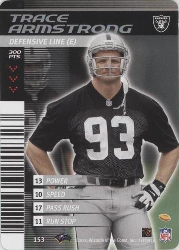 2001-02 NFL Showdown 1st & Goal Trace Armstrong #153