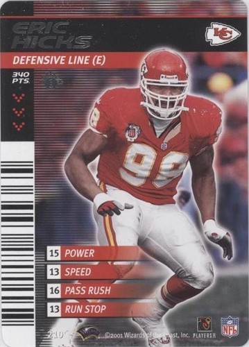 2001-02 NFL Showdown 1st Edition Eric Hicks #210