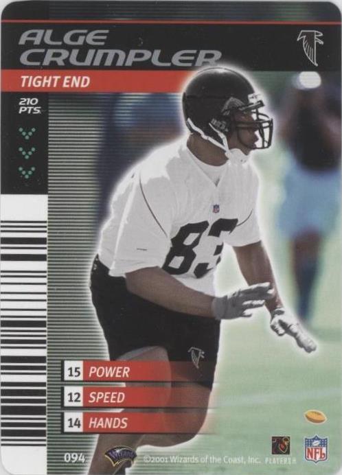 2001-02 NFL Showdown 1st & Goal Alge Crumpler #094