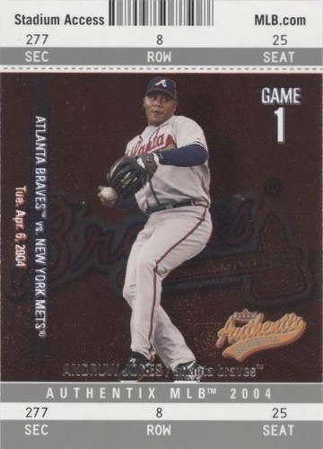 2004 Fleer Authentix - Andruw Jones #15