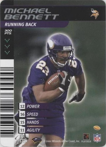 2001-02 NFL Showdown 1st & Goal Michael Bennett #122