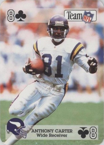 1992 Sport Decks Team NFL Star Cards Playing Cards Anthony Carter #8C