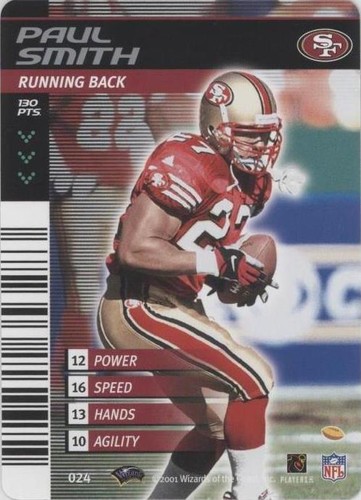 2001-02 NFL Showdown 1st & Goal Paul Smith #024