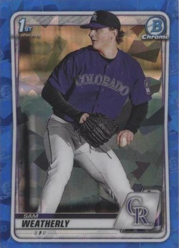2020 Bowman Chrome Draft Sapphire Edition - Sam Weatherly #BD-109