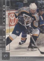 2001-02 In the Game Be A Player Memorabilia - Martin Erat #310