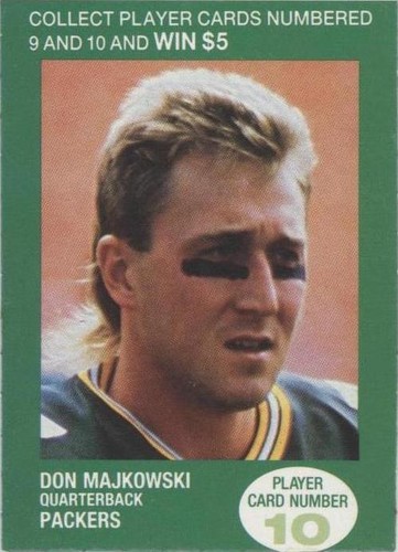 1990 BP NFL Players Match 2 Trading Card Game Don Majkowski #10