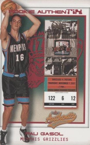 2001-02 Fleer Authentix - Pau Gasol #120