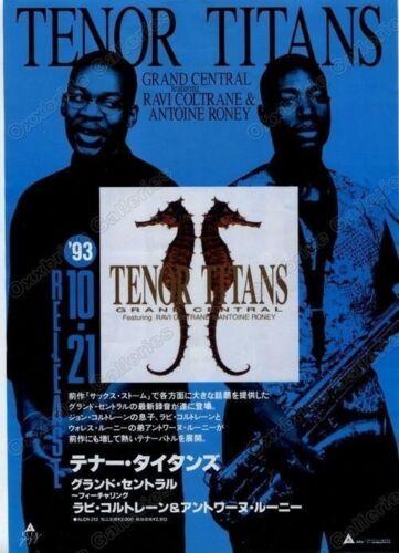 TENOR TITANS Ravi Coltrane ORIGINAL Japan HANDBILL Antoine Roney JAZZ SHOW