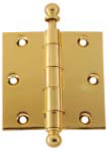 Lacquered Polished Brass Steel Door & Window Hinge 3" X 3" Inch Architectural...