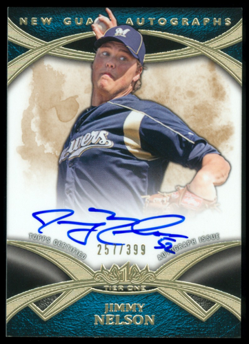 2014 Topps Tier One New Guard Autographs #NGAJN Jimmy Nelson/399