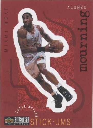 Alonzo Mourning Signed 1997-98 Upper Deck European Stickers