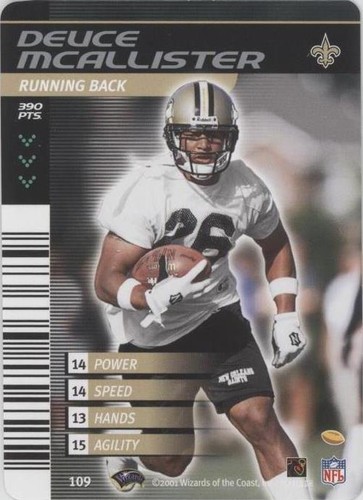 2001-02 NFL Showdown 1st & Goal Deuce McAllister #109