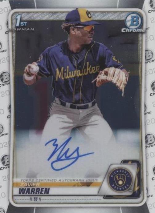 2020 Bowman Draft - Zavier Warren #CDA-ZW