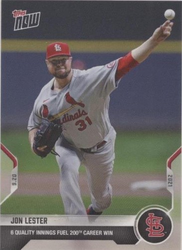 2021 Topps Now - Jon Lester #834