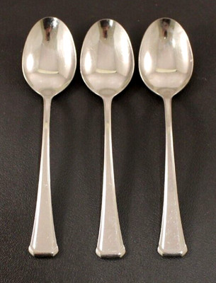 ONEIDA MAESTRO Soup Spoons * Set of 3 * Stainless 6 7/8'' ST. LEGER Glossy SSS