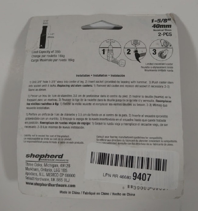 Easy Roll Wood Wheel Shepherd Hardware Stem Caster Perfect Antique Furniture 2pk