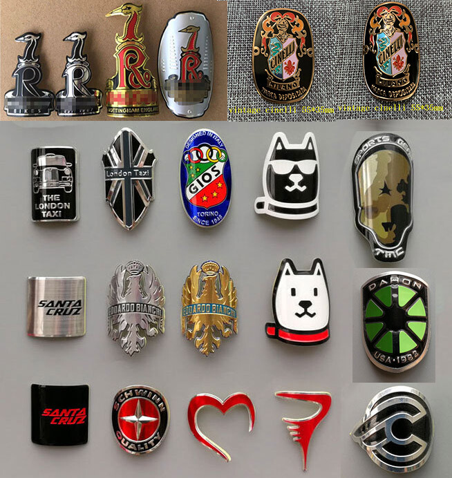 Metal Alloy Head Badge Decals Frame Stickers
