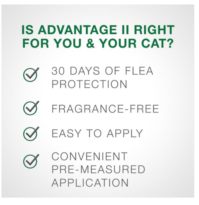 Advantage II Flea Treatment for Small Cats 5 lbs to 9 lbs & Ferrets - 6 counts.