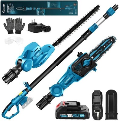 Saker Pole Saw Pole Hedge Trimmer Tree Trimming 66.9-98.4Inch Electric Pole Saw