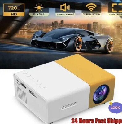 Mini Projector YG300 Pro LED Supported 1080P Full HD Portable Beamer Audio HDMI 