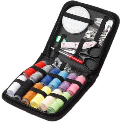 27pcs Portable Sewing Kit Scissor Thread Needle Storage Sew Set w/Box