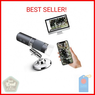 Ninyoon 4K WiFi Microscope for iPhone Android PC, 50-1000X USB Digital Microscop